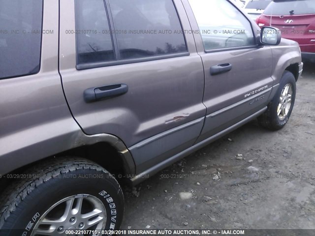 1J4GW48S52C241526 - 2002 JEEP GRAND CHEROKEE LAREDO BROWN photo 6