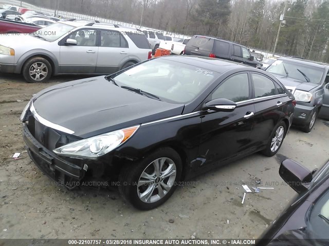 5NPEC4ACXBH007542 - 2011 HYUNDAI SONATA SE/LIMITED BLACK photo 2