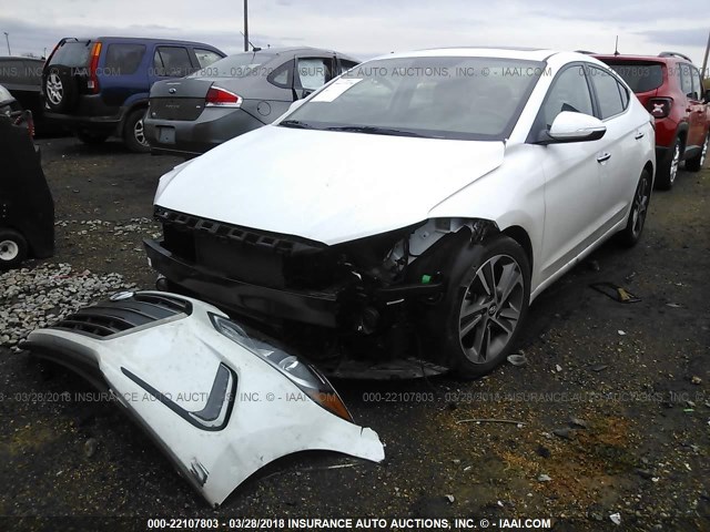 5NPD84LF9HH083220 - 2017 HYUNDAI ELANTRA SE/VALUE/LIMITED WHITE photo 2