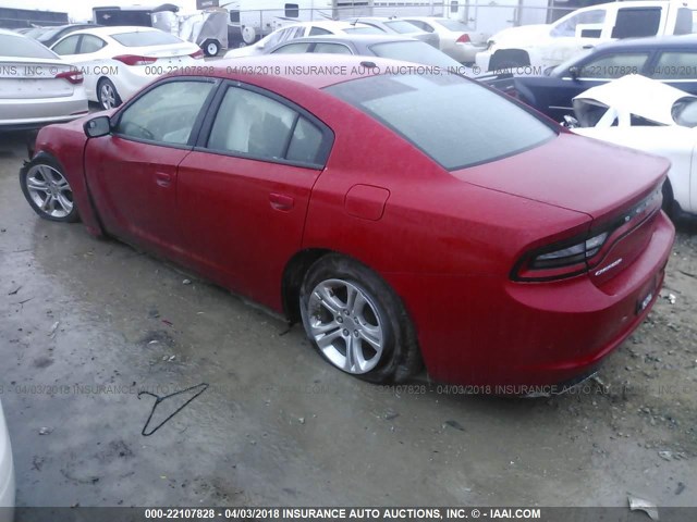 2C3CDXBG1FH795041 - 2015 DODGE CHARGER SE RED photo 3