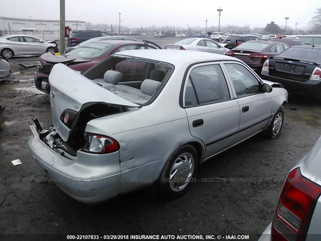 1NXBR12E91Z441726 - 2001 TOYOTA COROLLA CE/LE/S SILVER photo 4