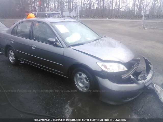 JHMES96675S013693 - 2005 HONDA CIVIC HYBRID GRAY photo 1