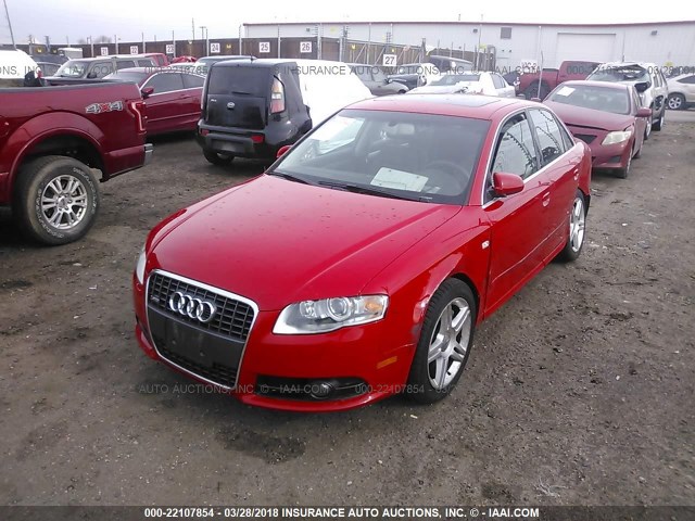 WAUDF78E88A049913 - 2008 AUDI A4 2.0T QUATTRO RED photo 2