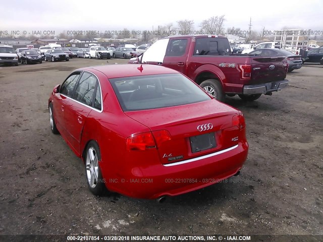 WAUDF78E88A049913 - 2008 AUDI A4 2.0T QUATTRO RED photo 3