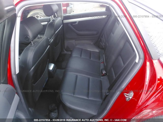 WAUDF78E88A049913 - 2008 AUDI A4 2.0T QUATTRO RED photo 8