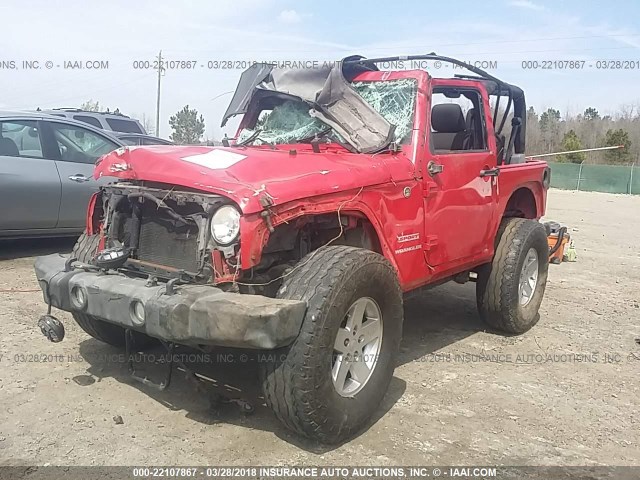 1J4GA2D19BL641606 - 2011 JEEP WRANGLER SPORT RED photo 2