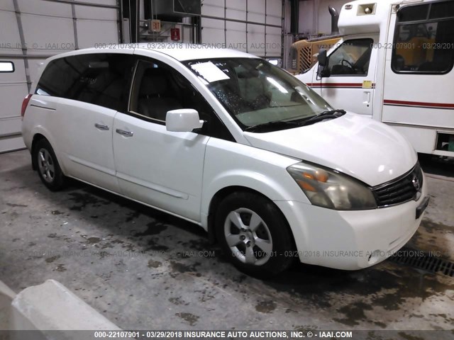 5N1BV28U97N106338 - 2007 NISSAN QUEST S/SE/SL WHITE photo 1