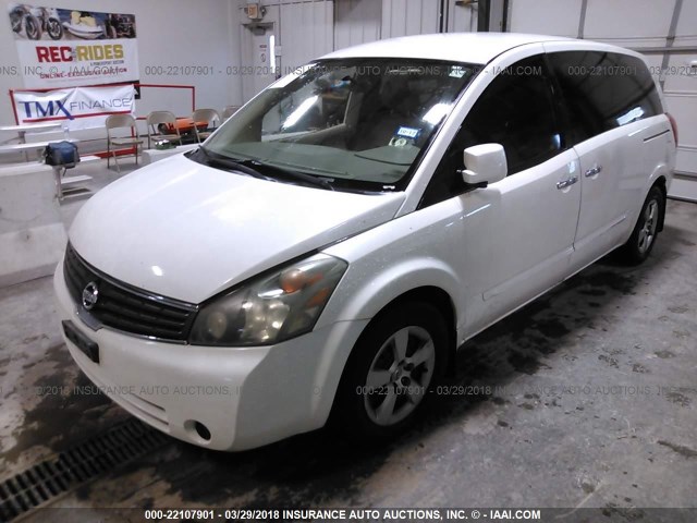 5N1BV28U97N106338 - 2007 NISSAN QUEST S/SE/SL WHITE photo 2