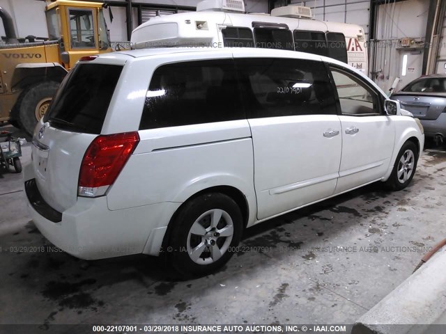 5N1BV28U97N106338 - 2007 NISSAN QUEST S/SE/SL WHITE photo 4