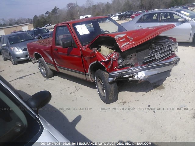 1GCCS14Z0L2109279 - 1990 CHEVROLET S TRUCK S10 RED photo 1