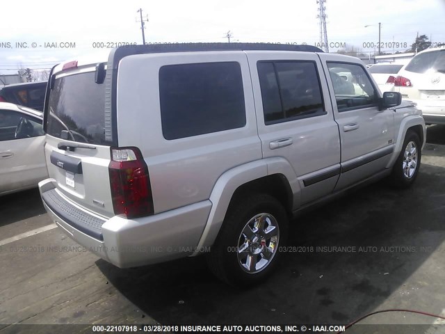 1J8HH48K77C622654 - 2007 JEEP COMMANDER SILVER photo 4