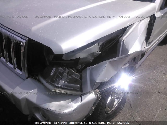 1J8HH48K77C622654 - 2007 JEEP COMMANDER SILVER photo 6