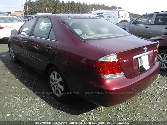 4T1BE30K65U410794 - 2005 TOYOTA CAMRY LE/XLE/SE BURGUNDY photo 3