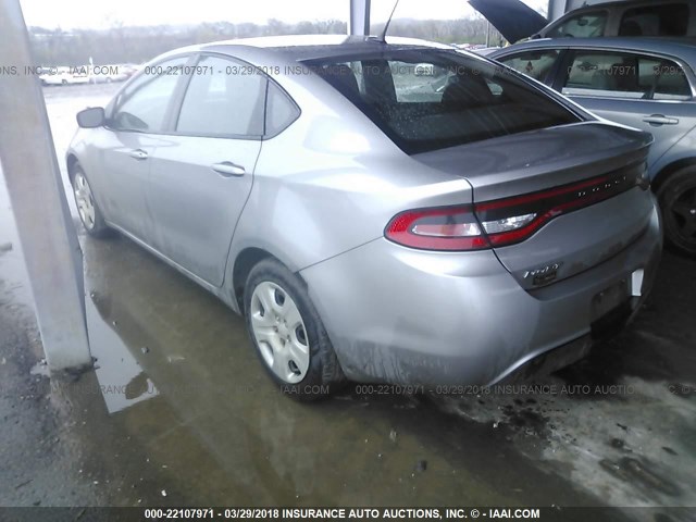 1C3CDFAA3FD306563 - 2015 DODGE DART SE SILVER photo 3