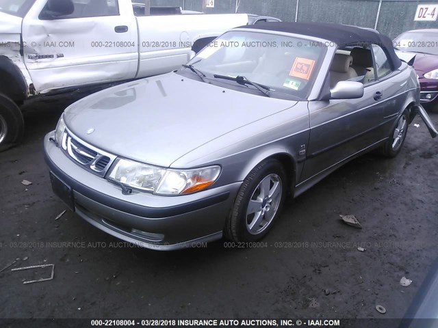 YS3DF78K137010457 - 2003 SAAB 9-3 SE GRAY photo 2