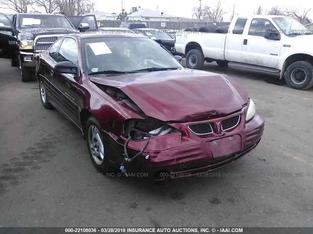 1G2NE12T01M582104 - 2001 PONTIAC GRAND AM SE MAROON photo 1