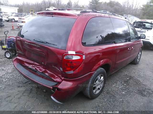 2D8GP44L83R365737 - 2003 DODGE GRAND CARAVAN SPORT RED photo 4