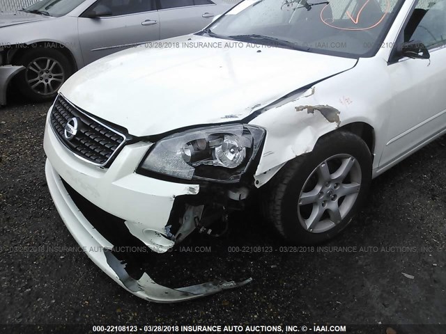 1N4AL11D96C155663 - 2006 NISSAN ALTIMA S/SL WHITE photo 6