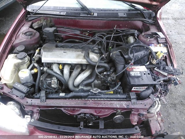 1Y1SK5286XZ419653 - 1999 CHEVROLET GEO PRIZM LSI RED photo 10