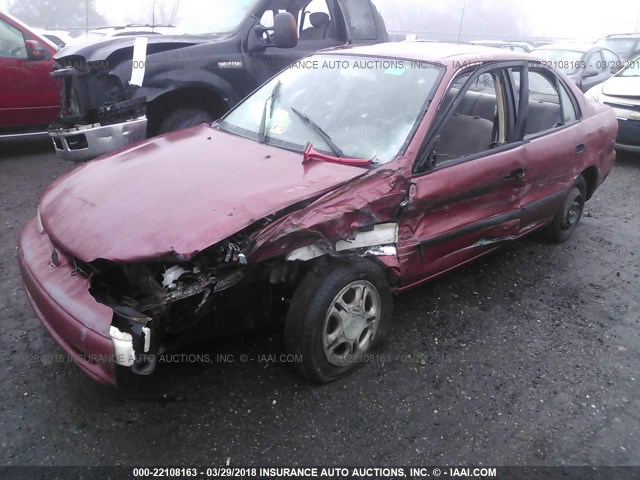 1Y1SK5286XZ419653 - 1999 CHEVROLET GEO PRIZM LSI 红色 照片 2