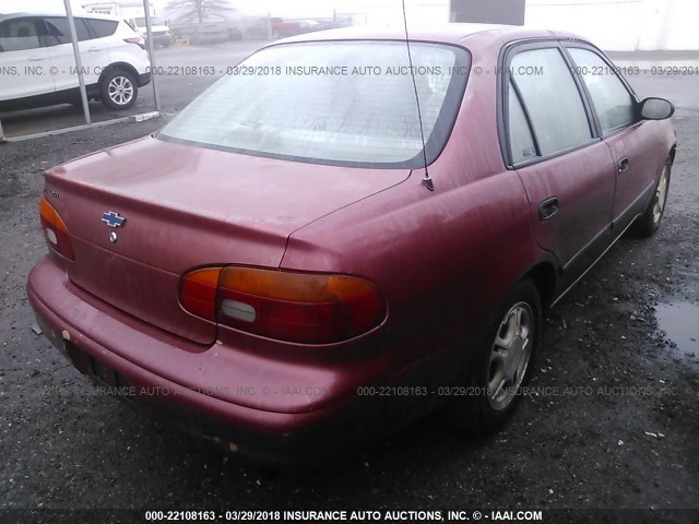 1Y1SK5286XZ419653 - 1999 CHEVROLET GEO PRIZM LSI 红色 照片 4