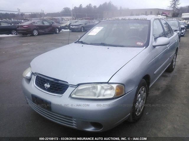 3N1CB51D52L673042 - 2002 NISSAN SENTRA XE/GXE SILVER photo 2