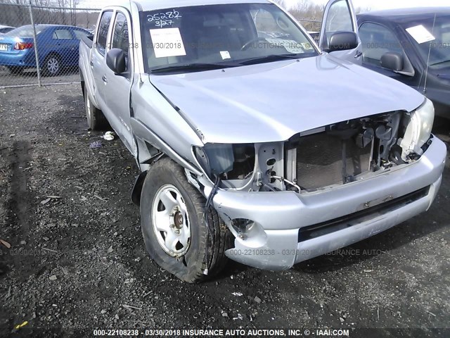 5TEJU62N88Z486167 - 2008 TOYOTA TACOMA DOUBLE CAB PRERUNNER SILVER photo 6