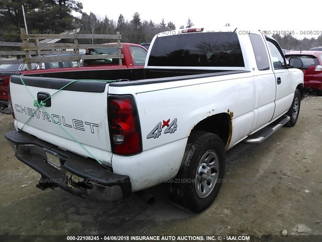 1GCEK19ZX6Z126751 - 2006 CHEVROLET SILVERADO K1500 WHITE photo 4