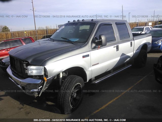 1FTNW21P44ED23763 - 2004 FORD F250 SUPER DUTY GRAY photo 2