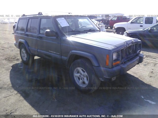 1J4FF48S71L596319 - 2001 JEEP CHEROKEE SPORT GRAY photo 1