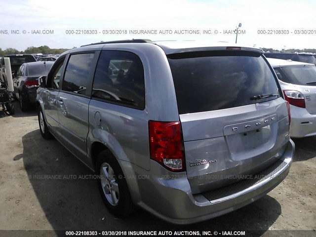 2C4RDGCG6DR550134 - 2013 DODGE GRAND CARAVAN SXT GRAY photo 3