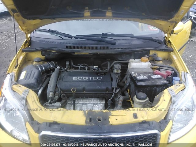 KL1TD6DE4BB156521 - 2011 CHEVROLET AVEO LS/LT 黄色 照片 10