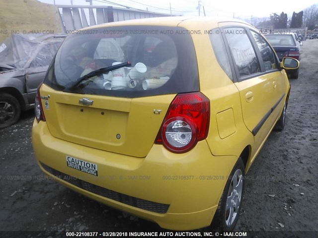 KL1TD6DE4BB156521 - 2011 CHEVROLET AVEO LS/LT 黄色 照片 4