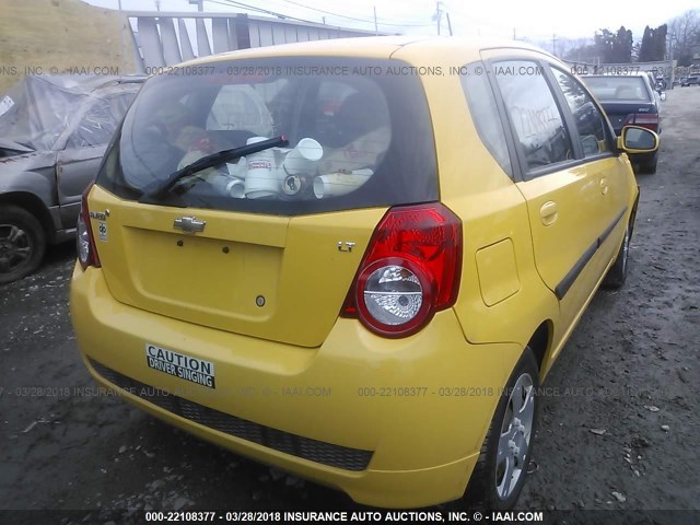 KL1TD6DE4BB156521 - 2011 CHEVROLET AVEO LS/LT YELLOW photo 4