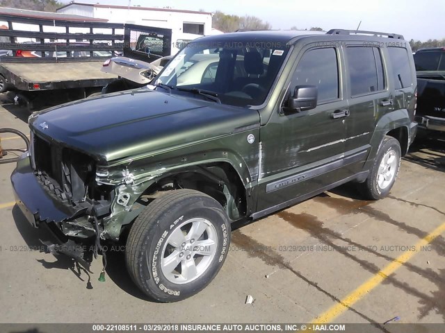 1J8GN28K89W529071 - 2009 JEEP LIBERTY SPORT GREEN photo 2