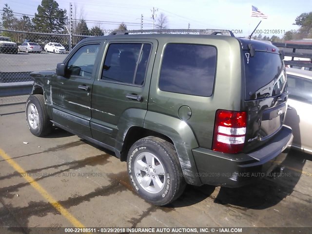 1J8GN28K89W529071 - 2009 JEEP LIBERTY SPORT 绿色 照片 3