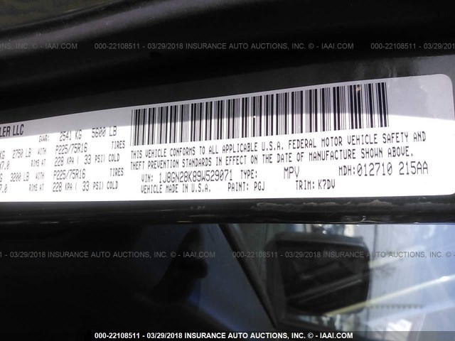 1J8GN28K89W529071 - 2009 JEEP LIBERTY SPORT 绿色 照片 9