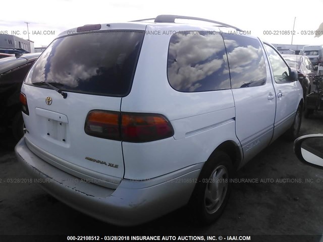 4T3ZF13C7WU083254 - 1998 TOYOTA SIENNA LE/XLE WHITE photo 4