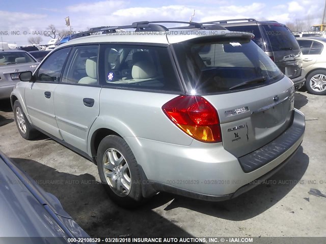 4S4BP61CX67331163 - 2006 SUBARU LEGACY OUTBACK 2.5I BEIGE photo 3