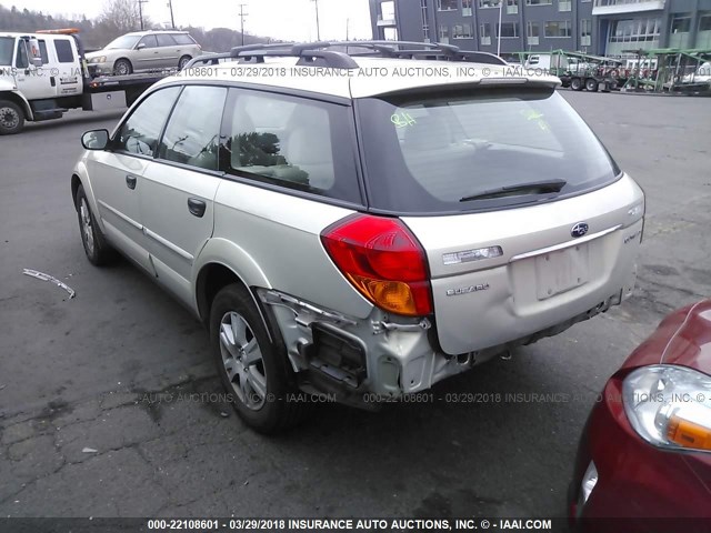 4S4BP61C157332832 - 2005 SUBARU LEGACY OUTBACK 2.5I GOLD photo 3