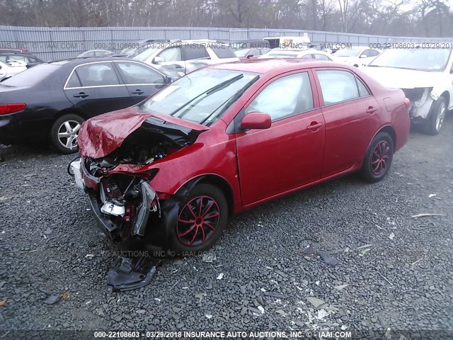 2T1BU4EE6DC038871 - 2013 TOYOTA COROLLA S/LE RED photo 2