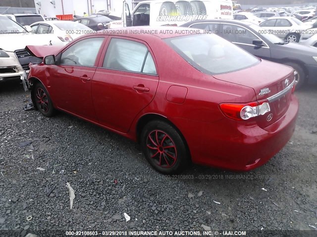 2T1BU4EE6DC038871 - 2013 TOYOTA COROLLA S/LE RED photo 3