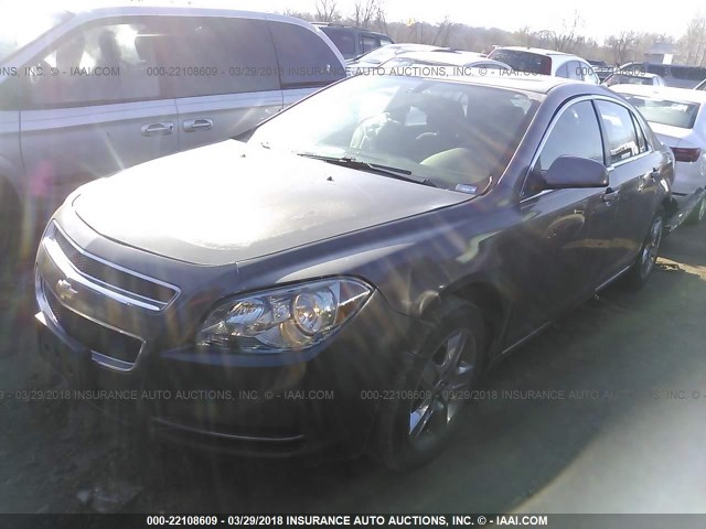 1G1ZC5EB0AF241215 - 2010 CHEVROLET MALIBU 1LT BROWN photo 2