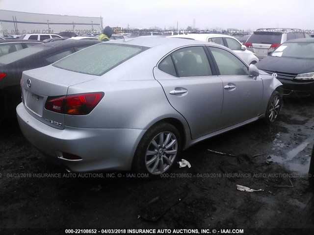 JTHCK262375014658 - 2007 LEXUS IS 250 SILVER photo 4