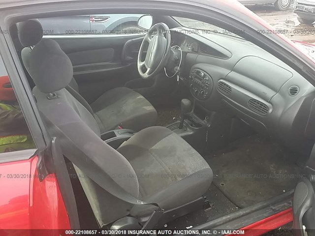 3FAFP11302R156312 - 2002 FORD ESCORT ZX2 RED photo 5