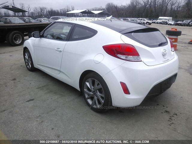 KMHTC6AD5GU269862 - 2016 HYUNDAI VELOSTER WHITE photo 3