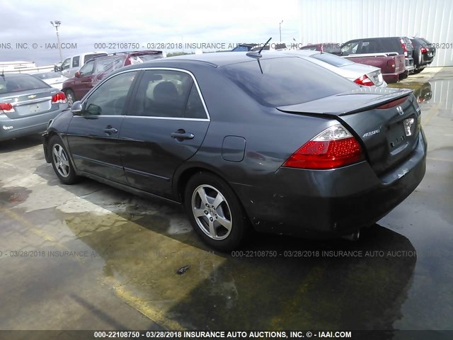 JHMCN36517C002060 - 2007 HONDA ACCORD HYBRID SILVER photo 3