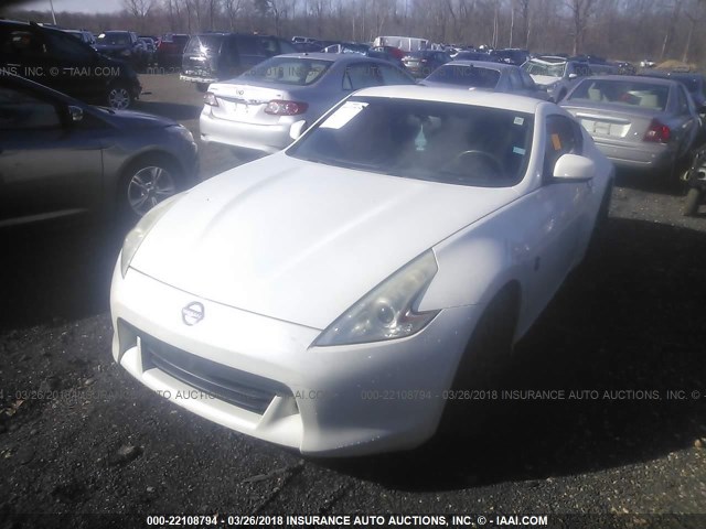 JN1AZ44E69M405747 - 2009 NISSAN 370Z WHITE photo 2