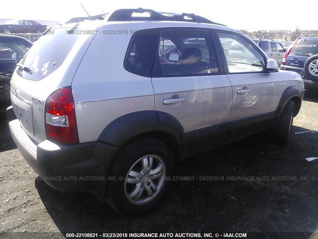 KM8JN12D26U443646 - 2006 HYUNDAI TUCSON GLS/LIMITED SILVER photo 4