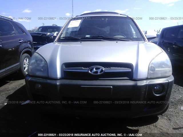 KM8JN12D26U443646 - 2006 HYUNDAI TUCSON GLS/LIMITED SILVER photo 6